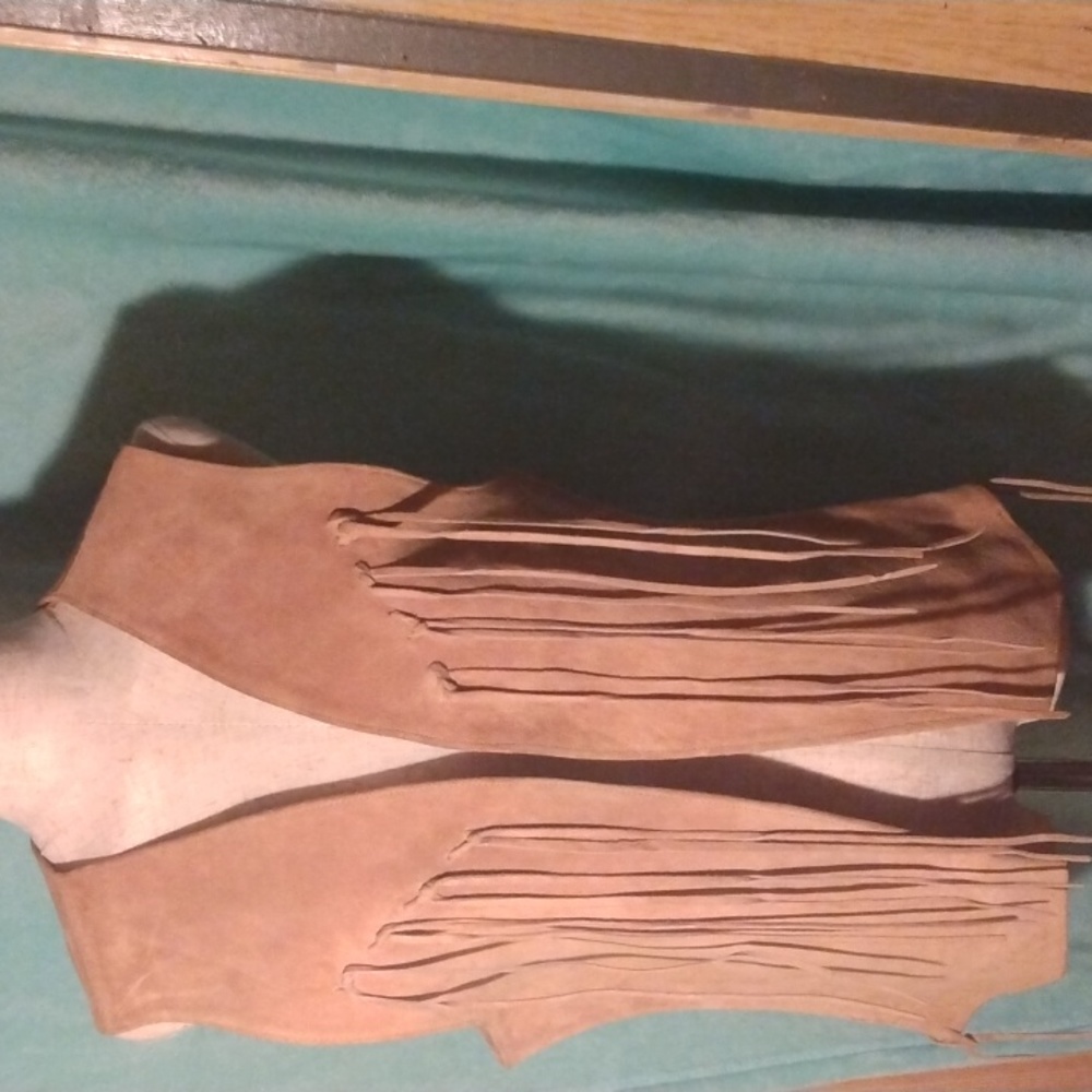 Vintage swade fringe vest.